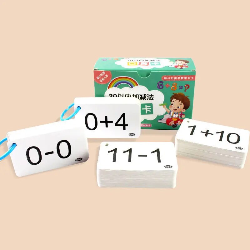 Children's Arithmetic Card Kids Math Learning Book Addition And Subtraction Multiply And Divide Flash Card Educational Toys
