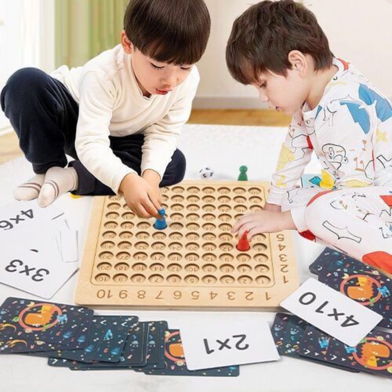 Montessori Multiplication Addition Board Game Kids Learning Educational Toys Math Counting Board Interactive Thinking Game Toys