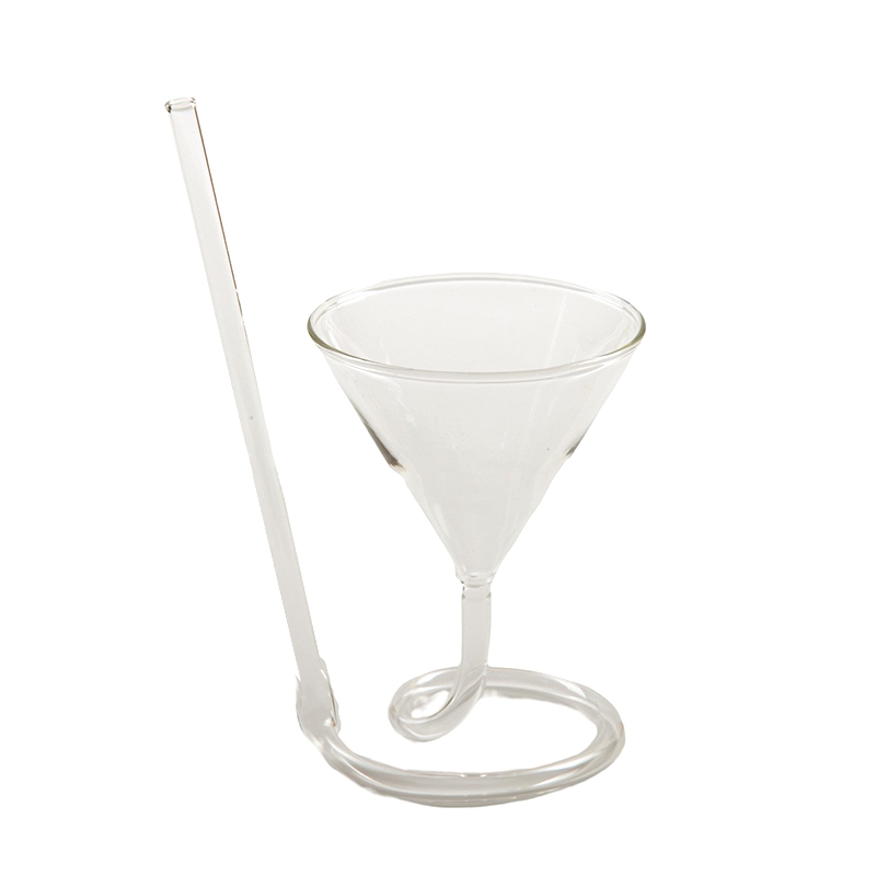 【Tech-savvy】 Spiral Revolving Martini Creative Long Tail Straw for Bar Party Supply Barware.