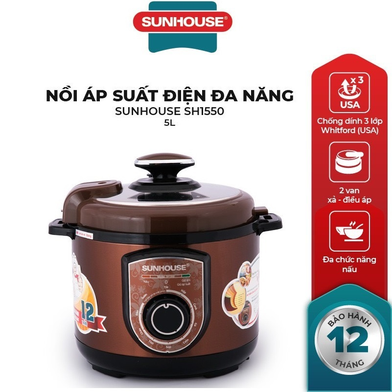 Nồi áp suất điện đa năng sunhouse sh1550