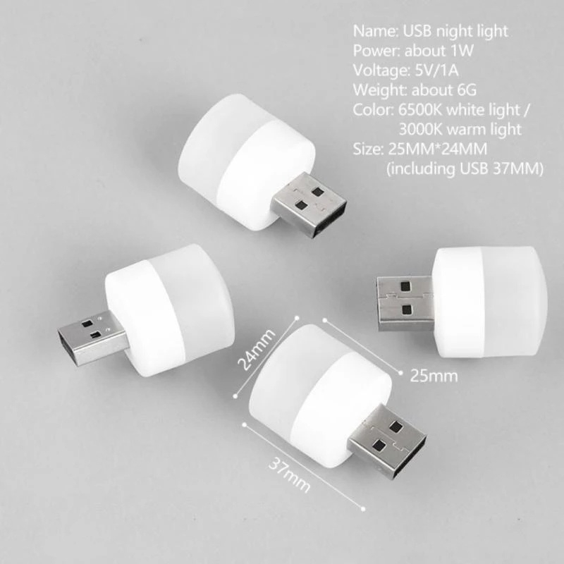 Đèn Ngủ Cắm USB Đèn LED Đọc Sách Bảo Vệ Mắt Tiện Dụng Đèn Phòng Tắm Phòng Ngủ