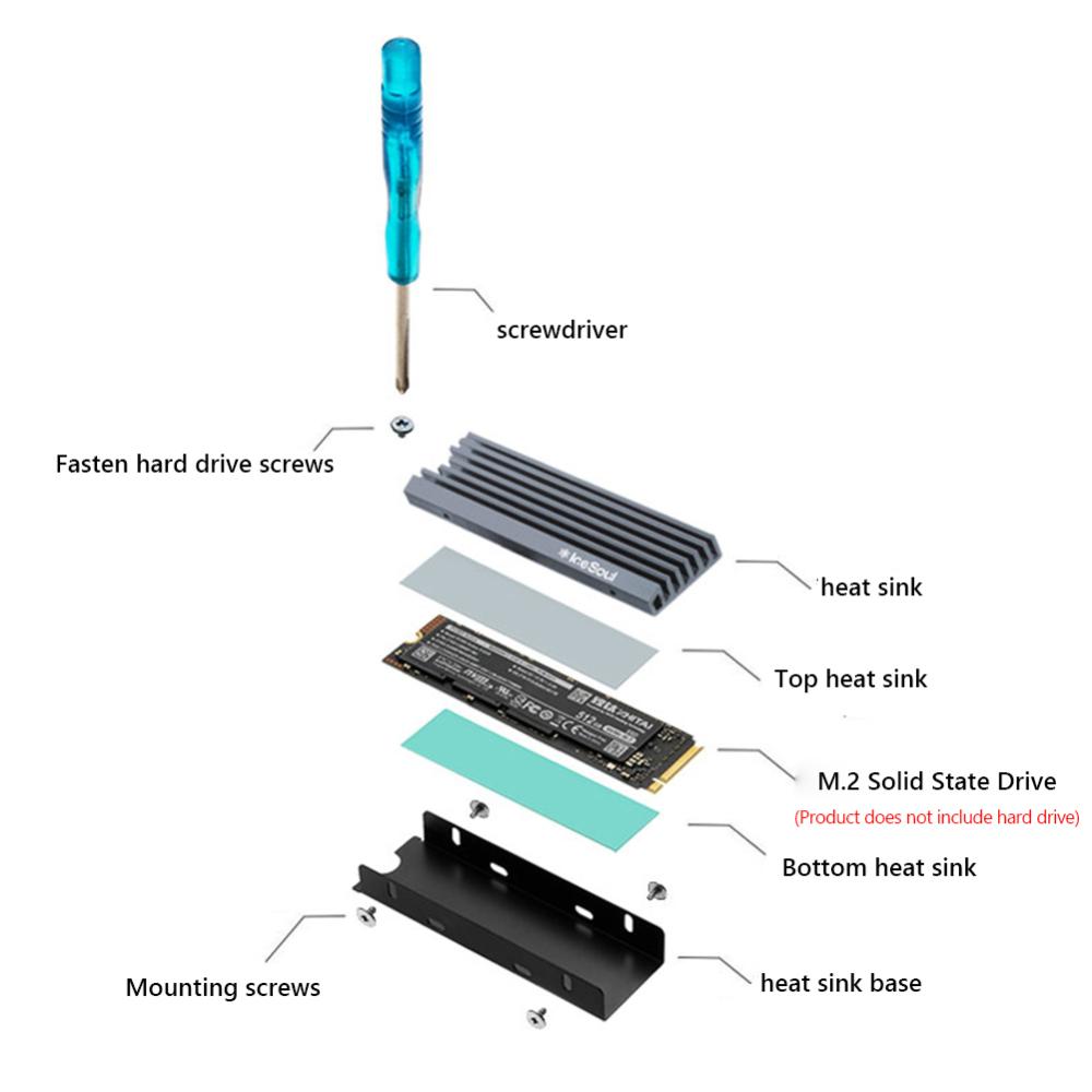 【Original】FinalCool IceSoul 08 Heatsink M2 NVME NGFF 2280 SSD Solid State Hard Disk Cooler