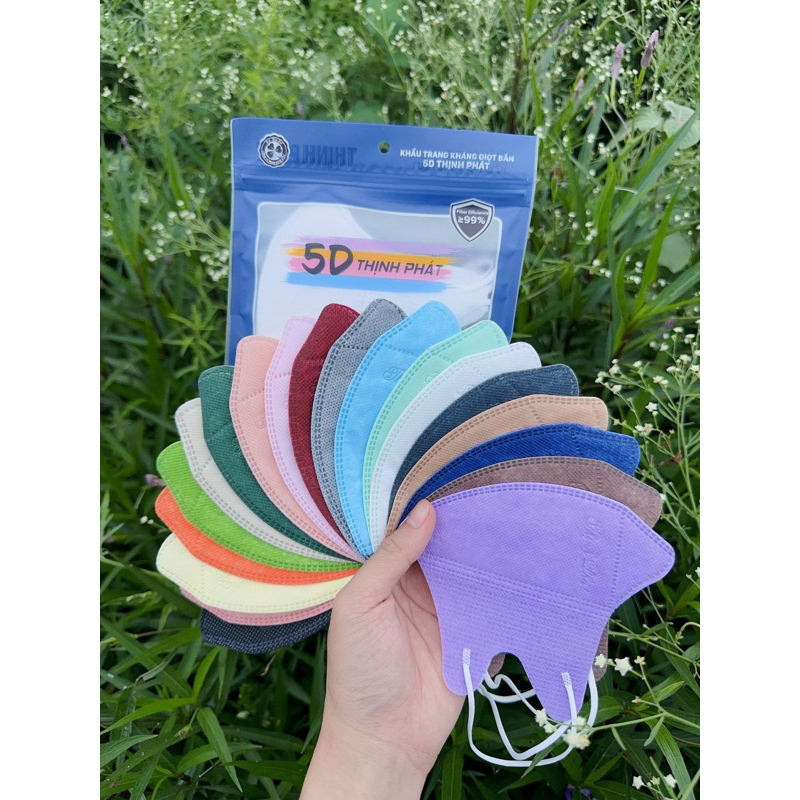 Free Ship - Thùng 100 chiếc khẩu trang 5d Thịnh Phát 3 lớp kháng khuẩn