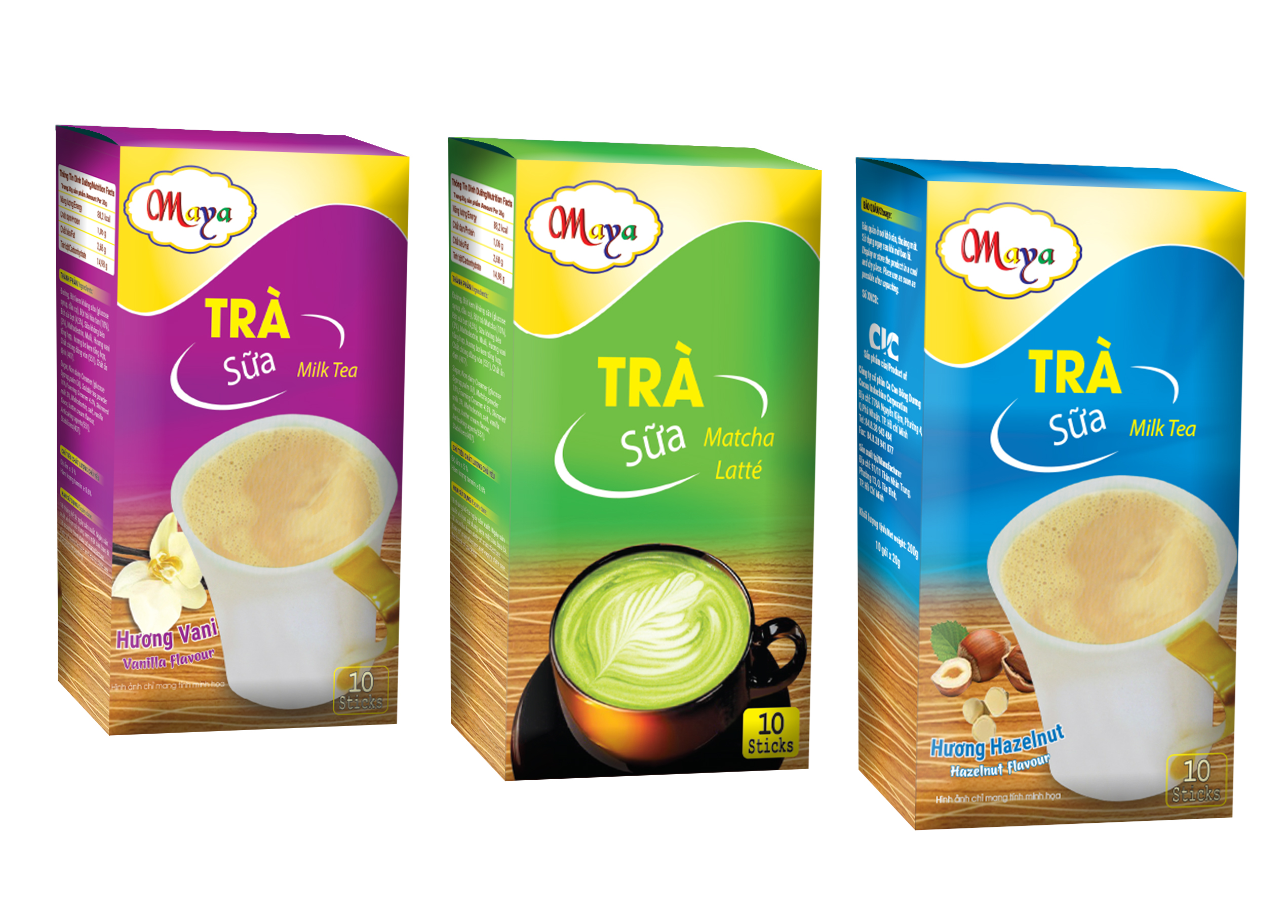 [HCM]2 hộp Trà Sữa Maya Mtacha Latte - (2 Hộp x 10 Sticks)