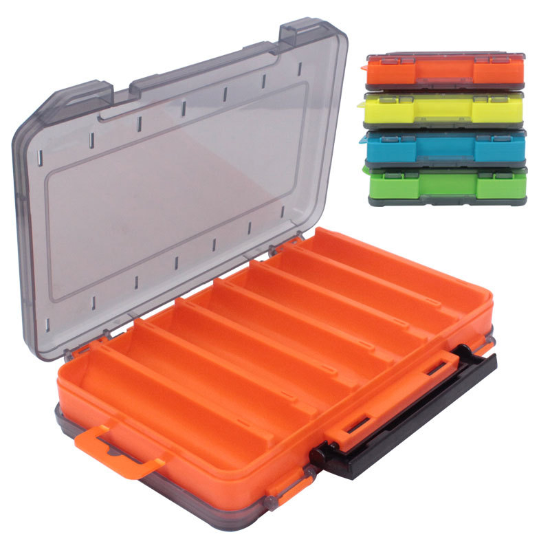 NEW ARRIVAL Double Sided Plastic Bait Jig Storage Box Reversible Lure Case Accessory Boxes