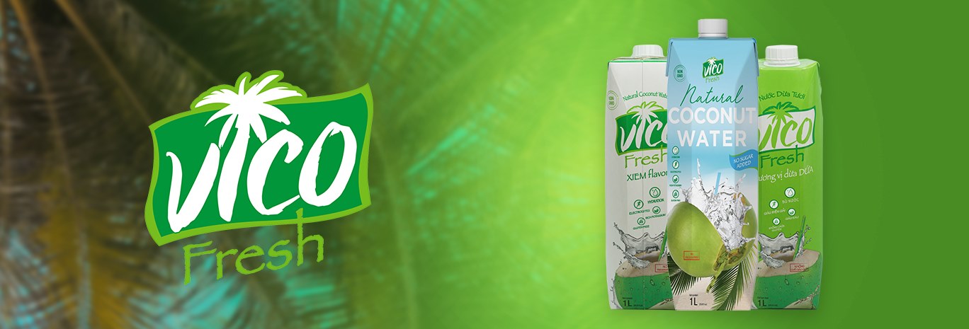 Combo 4 Hộp Nước Dừa Vico Fresh 1L (2 Dứa, 2 Natural)