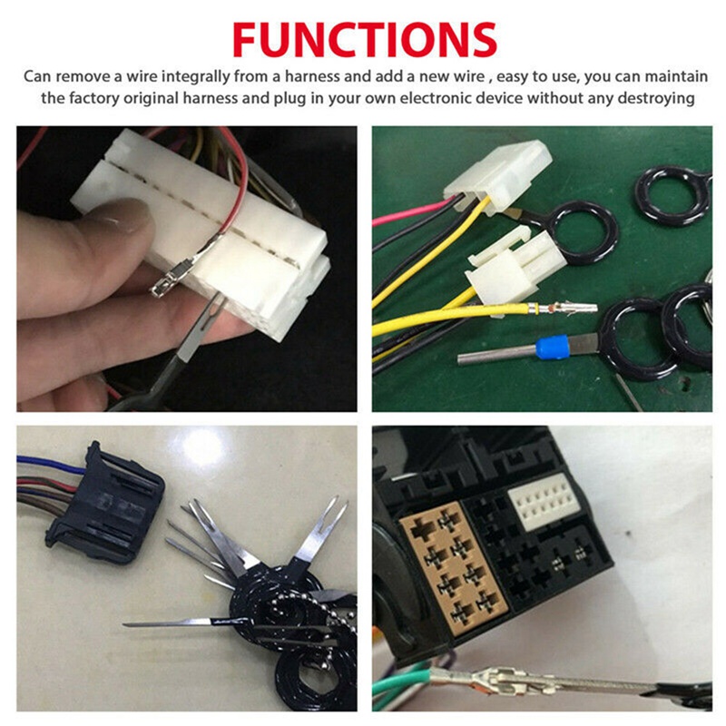 39 cái dây xe khai thác thiết bị đầu cuối dụng cụ loại bỏ tự động hệ thống dây điện đầu kết nối uốn vắt puller phát hành Bộ ghim cho hầu hết các thiết bị đầu cuối kết nối