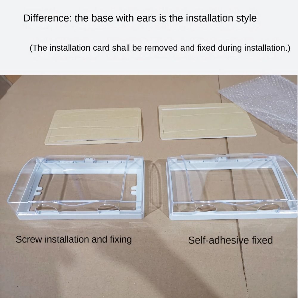 New Plastic Switch Protection Box Double Sockets Waterproof Socket Protector Power Outlet 86 type Electric Plug Cover Home. 