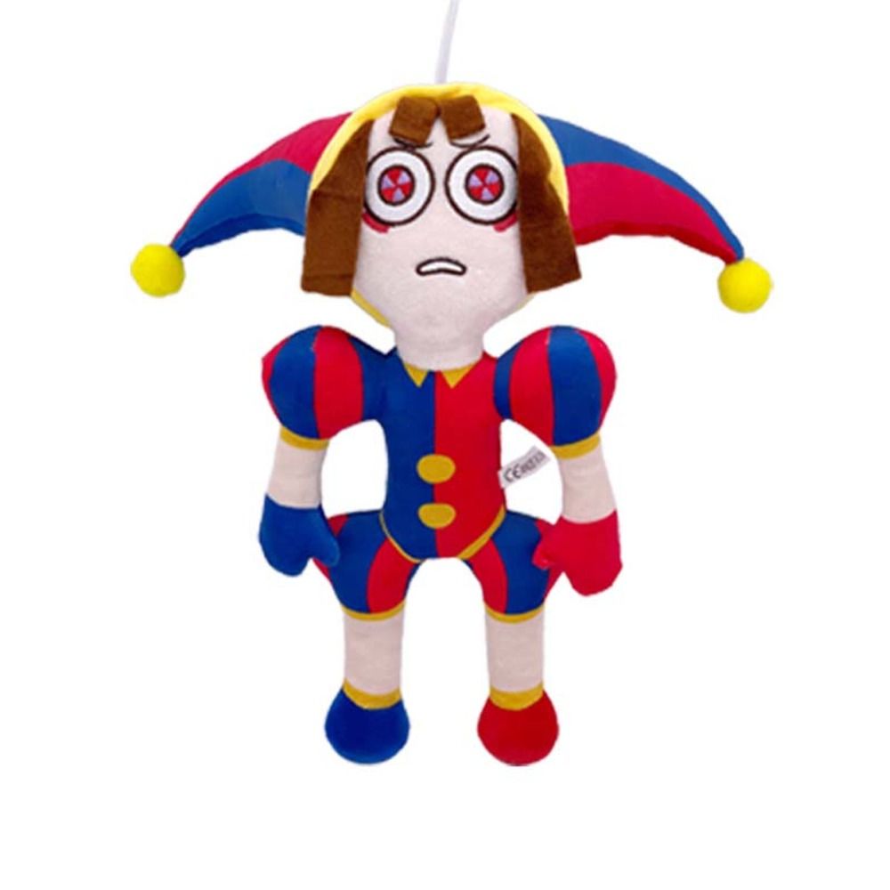 MORBID Nhà hát Anime Đồ chơi nhồi bông chú hề xiếc kỹ thuật số Búp bê chú hề Nhồi bông mềm Búp bê hề sân khấu Anime Bộ sưu tập dây chuyền Đồ chơi nhồi bông chú hề plim Quà sinh nhật