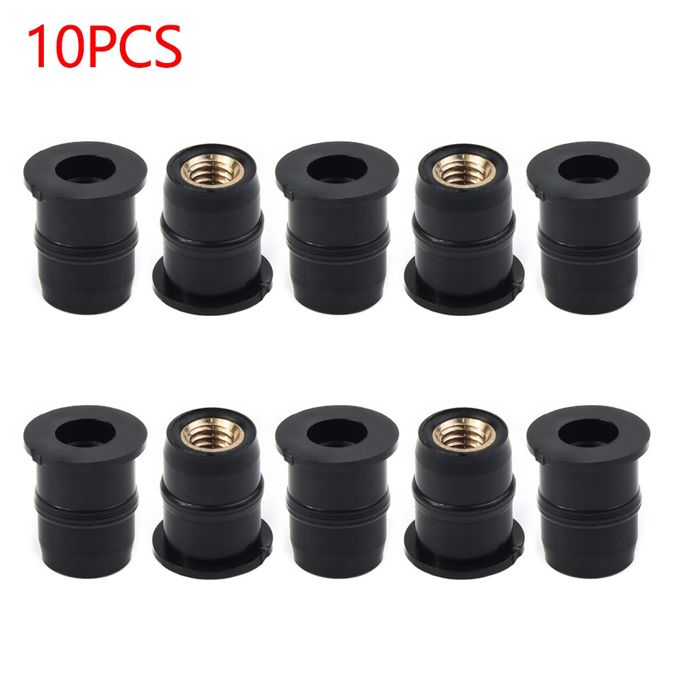 For bodywork ATV applications Nuts Motorcycle Vibration Damper 5mm 10PCS set New