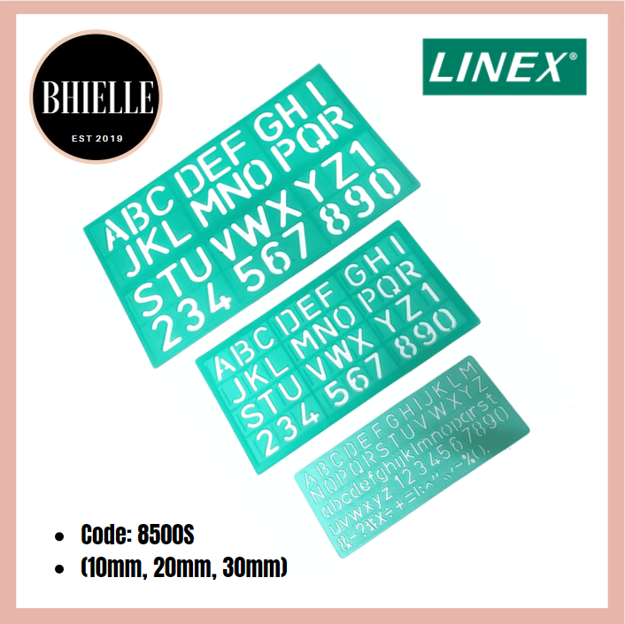 Linex 8500S Lettering Stencils 3in1 set (10mm, 20mm, 30mm) | Lazada PH