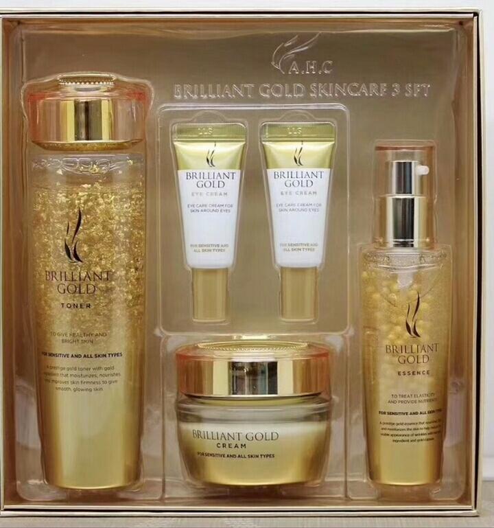 ahc brilliant gold skin care set review