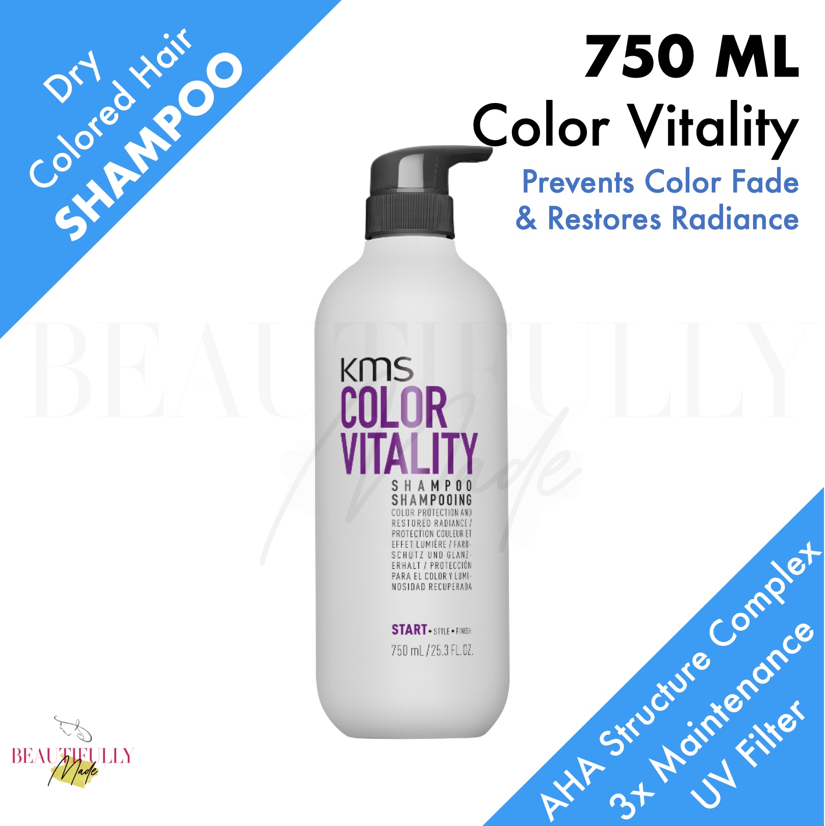 KMS California Color Vitality Shampoo 750ml - Prevents Colour Fade Restores Radiance | Lazada Singapore