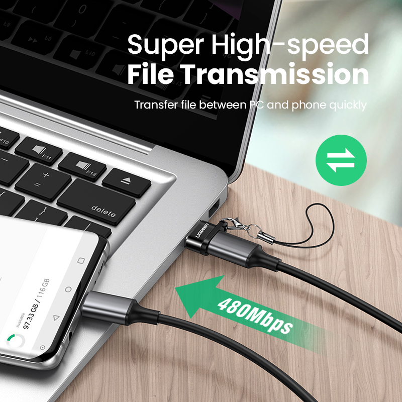 UGREEN USB Type C adapter Type C To USB 2.0 Headphone Adapter USB Type C Converters For Samsung S23 S22 Xiaomi 11t 12t Macbook USB C Adapter