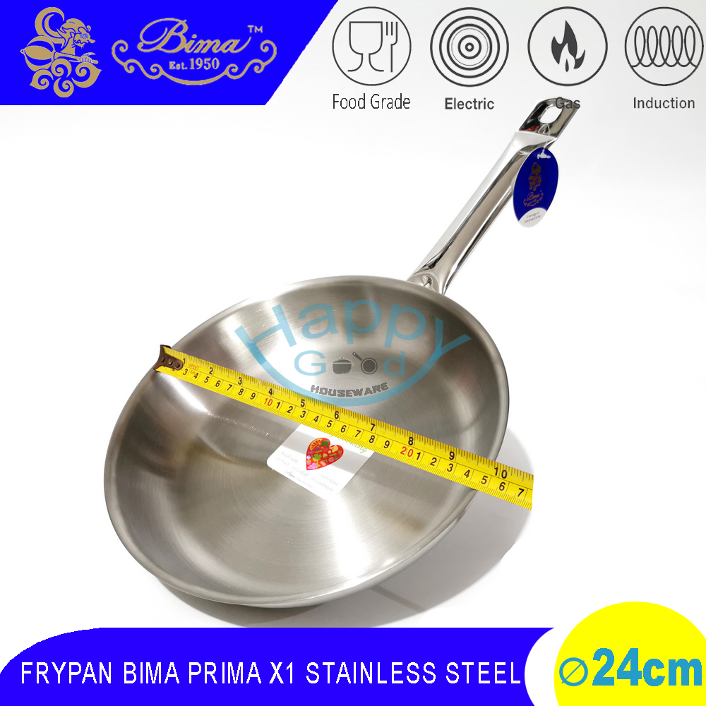 Bima Prima X Cm Frypan Panci Penggorengan Stainless Steel Sus Lazada Indonesia