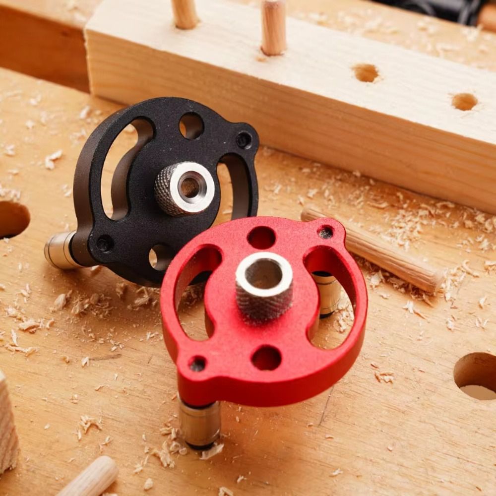 BLEKOO Self Centering Doweling Jig Kit, Drill Jig for Straight Holes Biscuit Joiner Set with 6