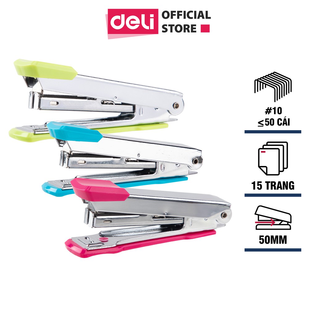 Dập ghim số10 15 tờ, màu ngẫu nhiên deli e0224f