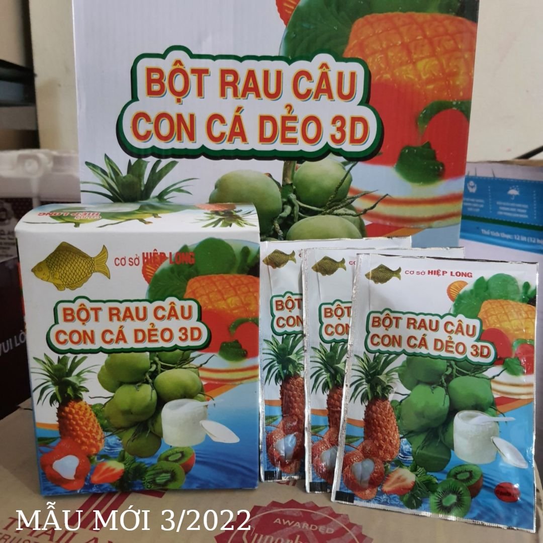 (3 gói)Thạch rau câu con cá dẻo Hiệp Long