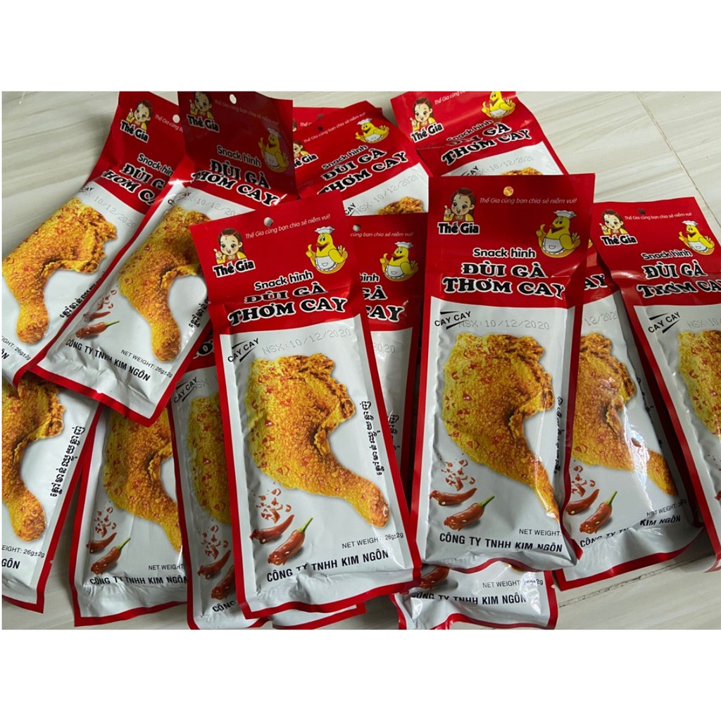 Combo 10 Gói Snack Hình Đùi Gà Thơm Cay