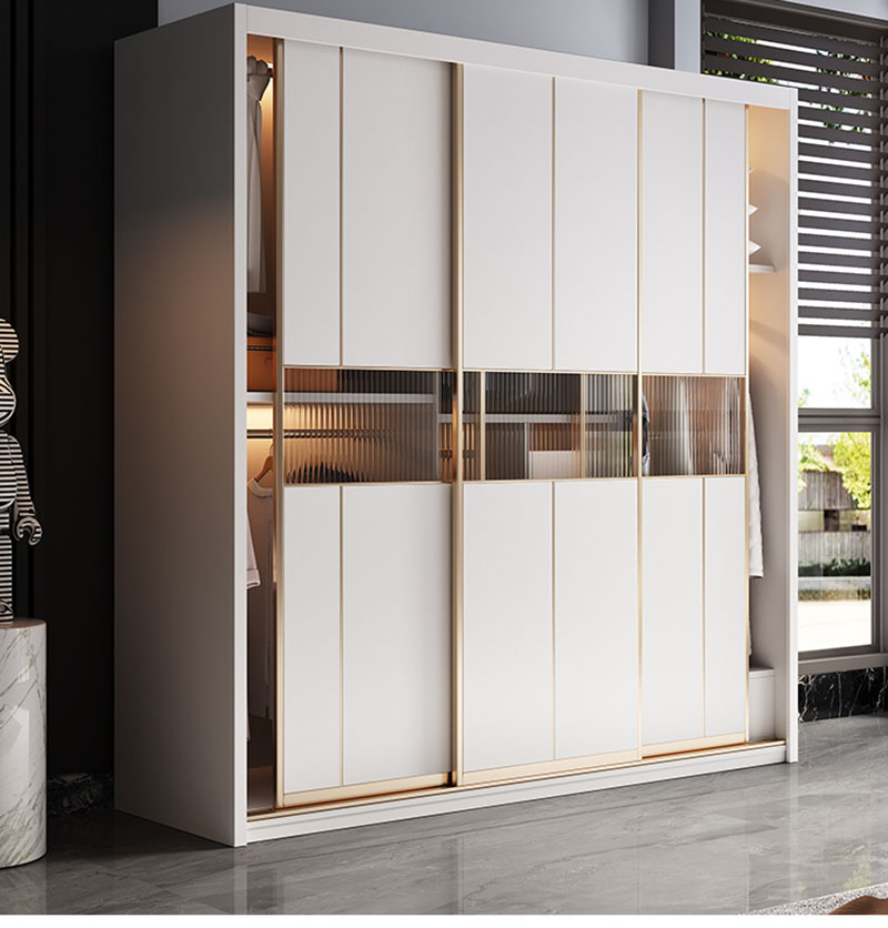 (FREE INSTALLATION) Pre order Light Luxury Sliding Door Wardrobe Home