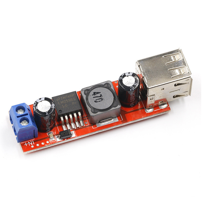 Dc 6v-40v to 5v 3a double usb charge dc-dc step-down converter module for vehicle charger lm2596 dual usb