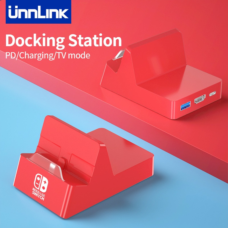 Chuyển đổi Dock TV Dock cho bộ chuyển đổi Nintendo & chuyển đổi OLED/Lite xách tay trạm nối USB C để 4K HDMI USB 3.0 HUB PD 100W cho MacBook Pro