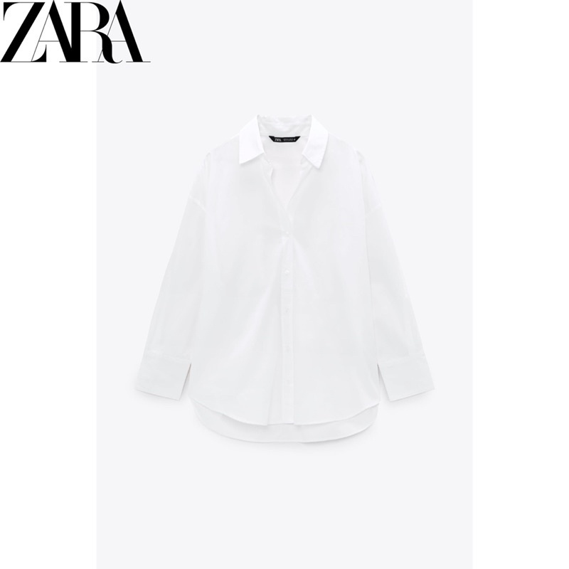 Zara blouse poplin Áo Sơ Mi cotton 2558335