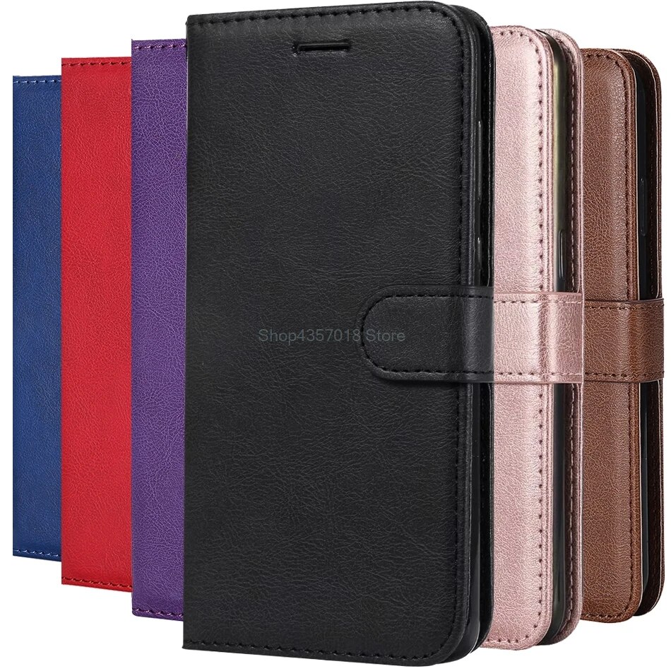 Flip Case for Samsung Galaxy S5 S 5 Neo S6 S7 Edge S8 S9 S10 S20 S21 Plus Solid color Leather Cover Wallet Case SM-G903F G900H