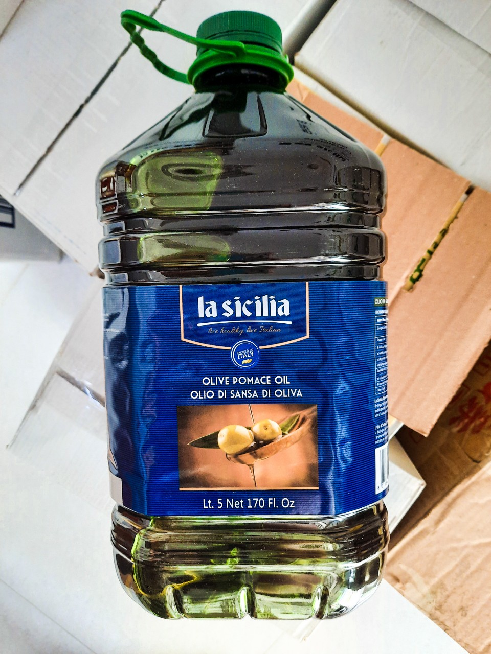 [Nhập khẩu Ý] Dầu Ô liu Pomace (Olive Pomace Oil) La Sicilia - 5 lít