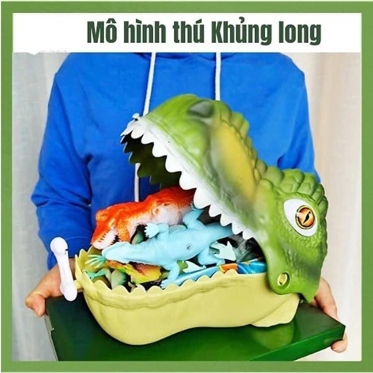 Bộ đồ chơi khủng long - đồ chơi mô hình đầu khủng long bạo chúa rex cho trẻ em 4-6 tuổi thingkids