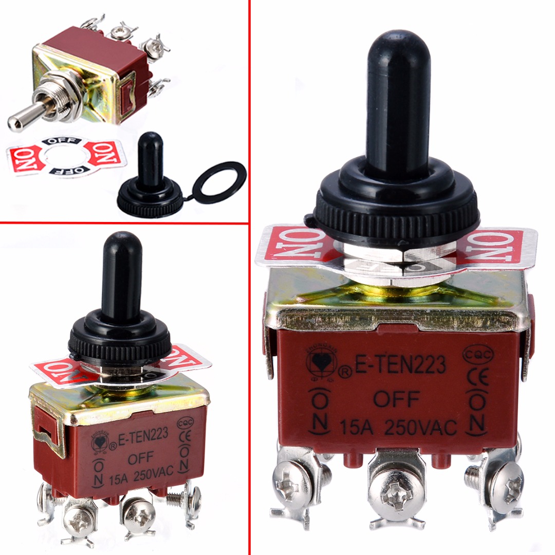 【TopazTrove】1pc Electric Toggle Switch 6 Pin DPDT 3 Positions Momentary ...