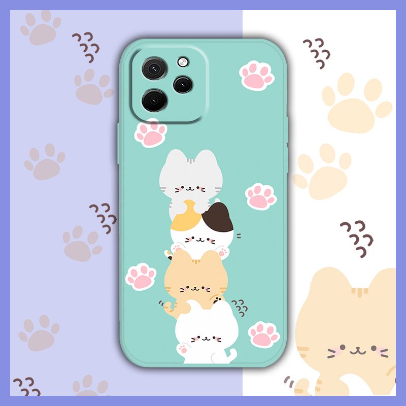 Skin%20feel%20silicone%20soft%20shell%20Phone%20Case%20For%20Huawei%20Nova%20Y61/Enjoy%2050Z%20Cartoon%20Simplicity%20Liquid%20silicone%20shell%20cute%20cat%20-%20Image%204