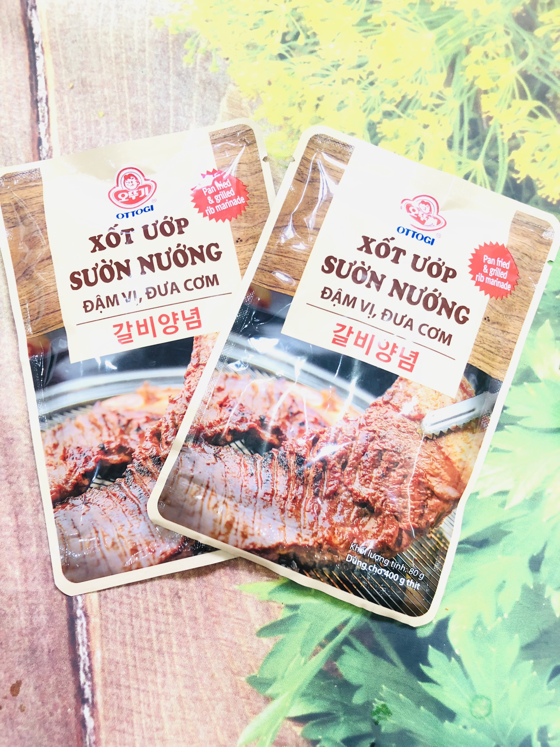 xốt ướp sườn nướng  ottogi túi 80g