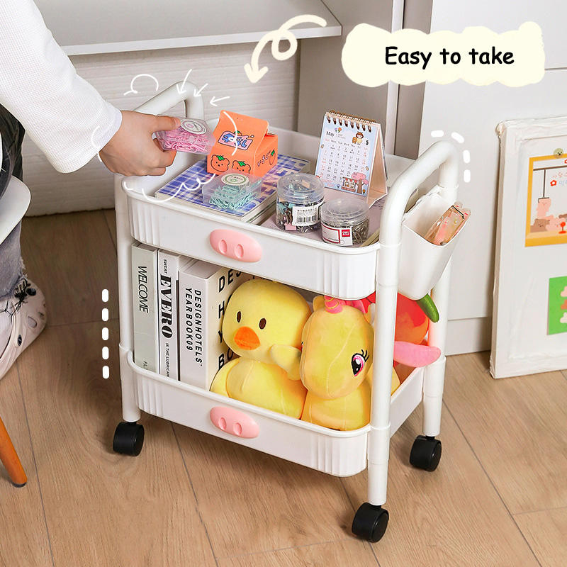 YONUO Trolley shelves, floor-to-ceiling kitchen, bathroom, mobile snacks, multi-level bedroom storage shelves