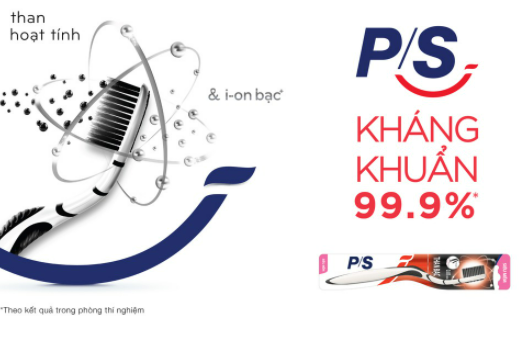[HCM GIAO 2H]Bàn chải đánh răng P/S than bạc kháng khuẩn 99.9%