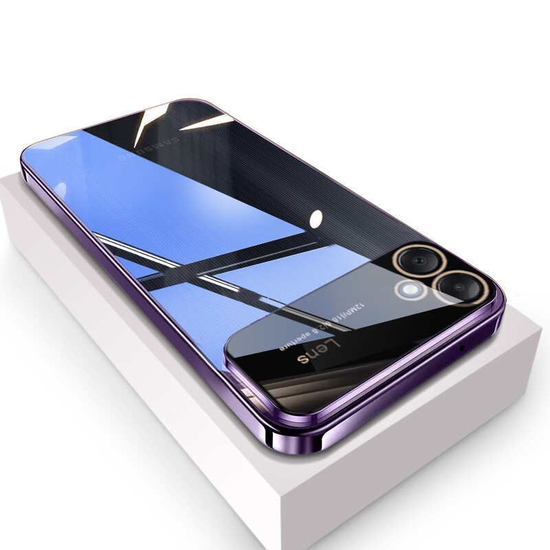 Phone Cases For Samsung Galaxy A05 Back Case Large Window View Soft TPU Electroplated Shell Anti-collision + Lens Protective Film for Samsung Galaxy A05 Phone Casing