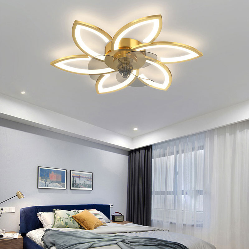 110V invisible American standard ceiling fan lamp variable frequency ceiling lamp for bedroom, dining room and living room