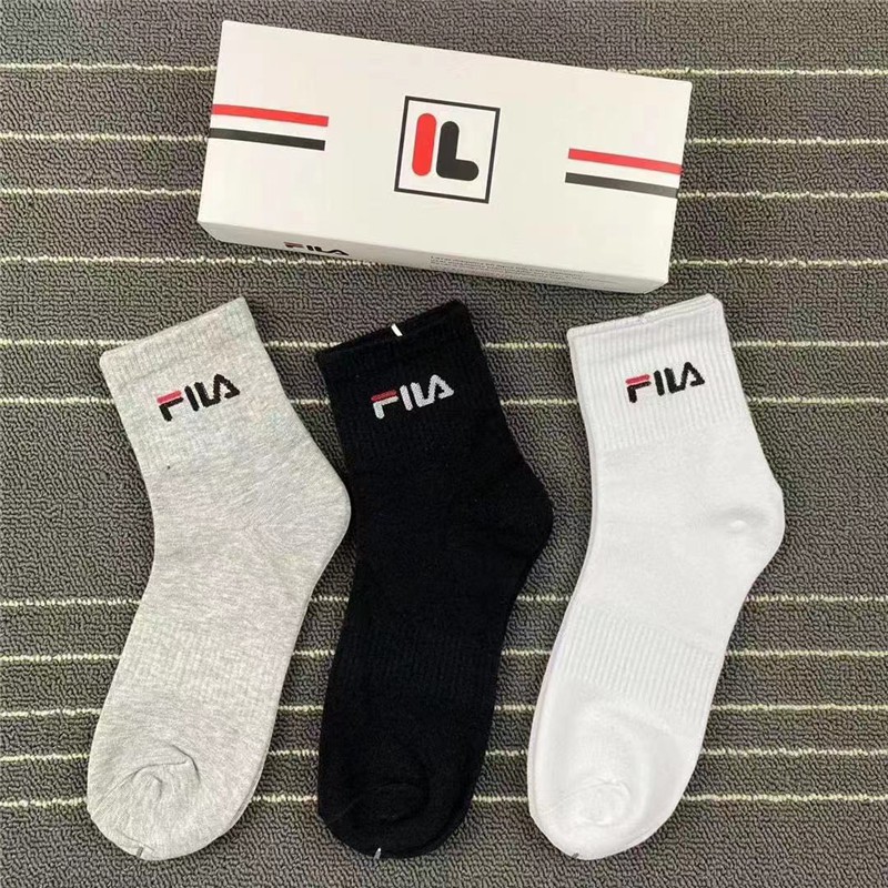 FILA Set 5 Đôi Vớ Cotton 100% Dành Cho Cả Nam Và Nữ s