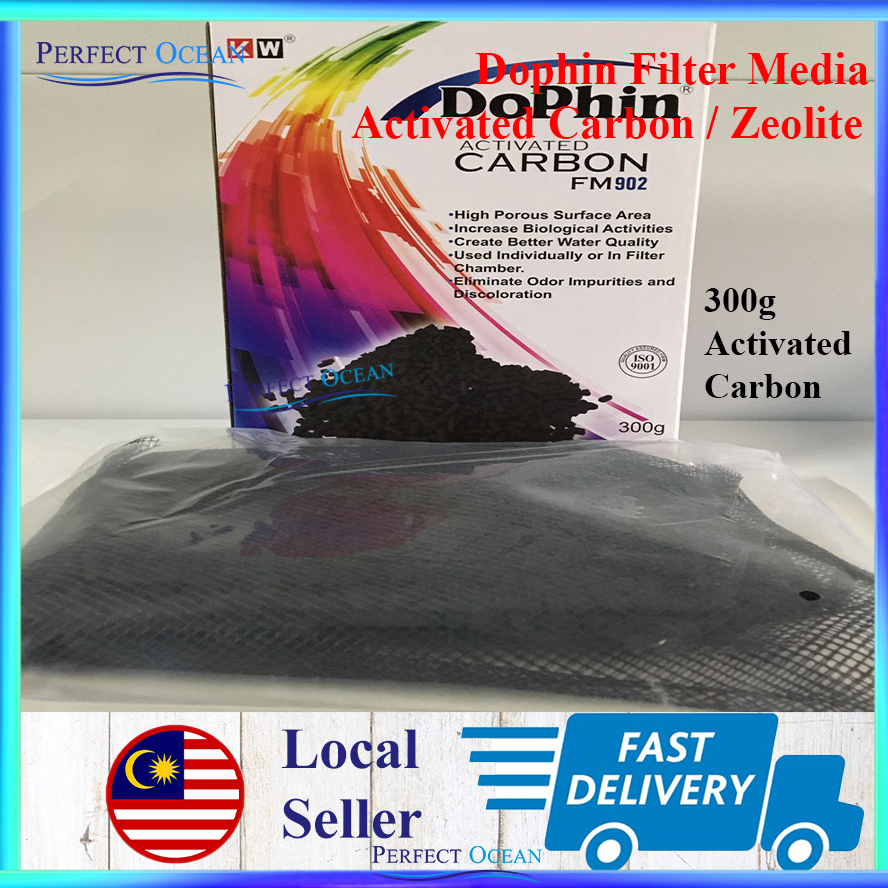 Dophin Filter Media Zeolite 400g/ Activated Carbon 150g/300gWith Mesh