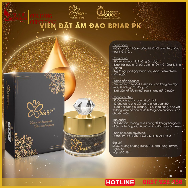 viên đặt xe khít briar (hộp 10 viên-che tên sản phẩm)