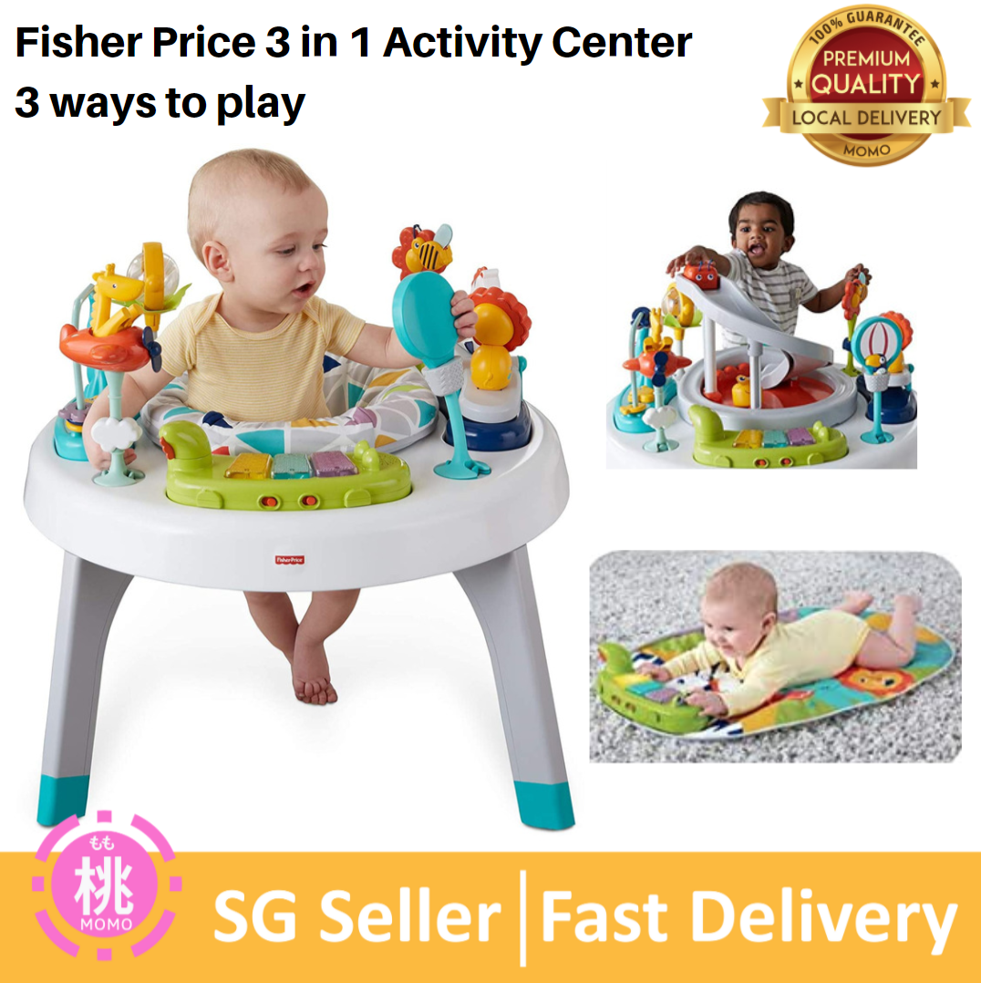 3 in 1 Sit to Stand Activity Center Fisher Price Jazzy Jungle Play Table Infant 