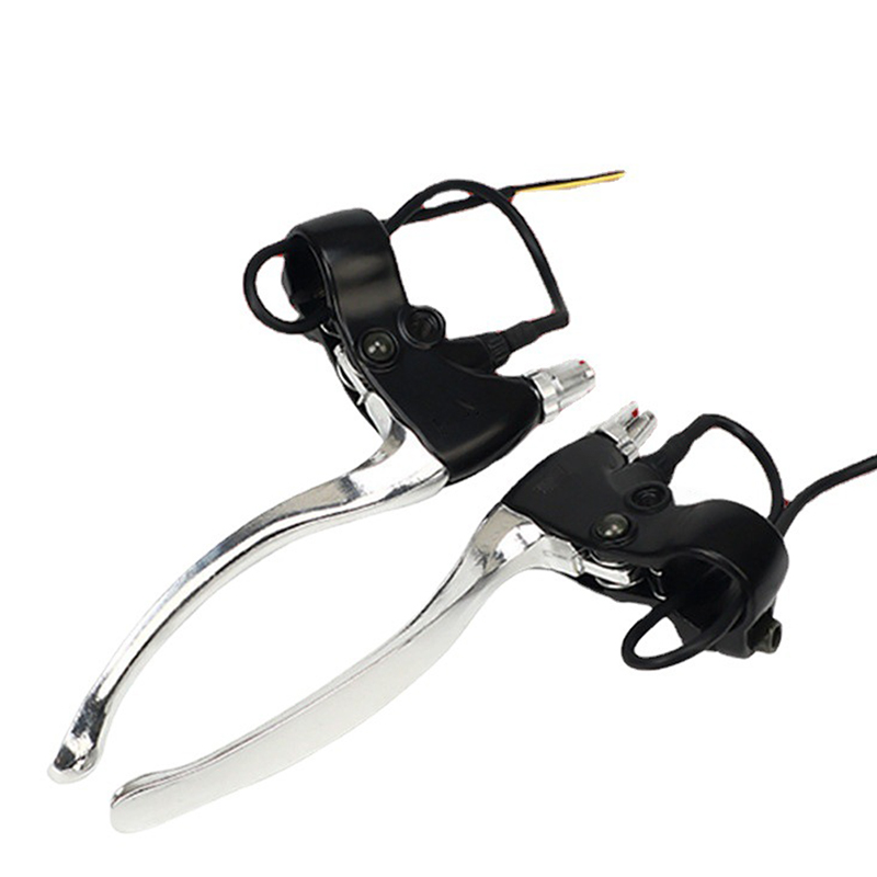 1 pair E-bike Brake Lever Cut-off Power Switch Universal Electric Vehicle Bicycle E-scooter Replace Spare Set Kit Lock Function.