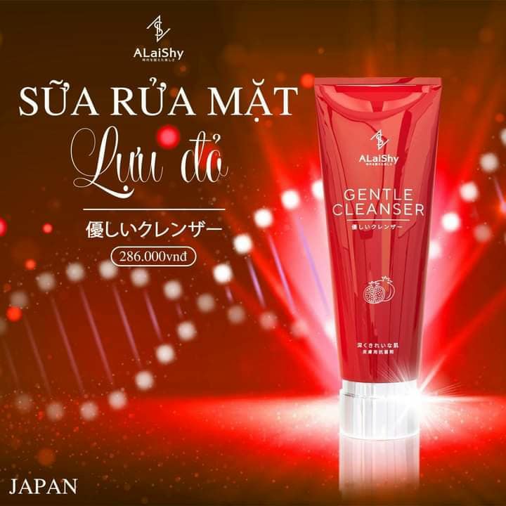 SỮA RỬA MẶT ALAISHY LỰU ĐỎ - sạch sâu - CẤP ẨM - DƯỠNG TRẮNG
