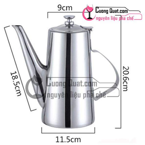 Bình Rót Trà, Cafe - 2 Lít INOX Cao Cấp