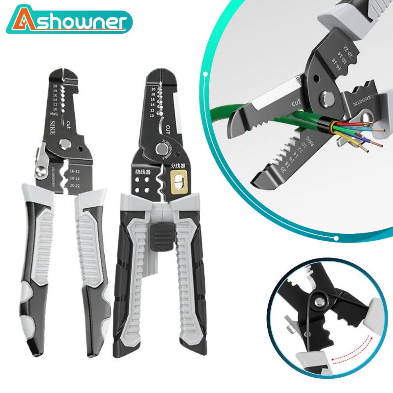 Wire Stripper Wire Puller Cutter Multifunctional Labor-Saving Repair Scissors Wire Stripping Crimping Pliers Hand Tool