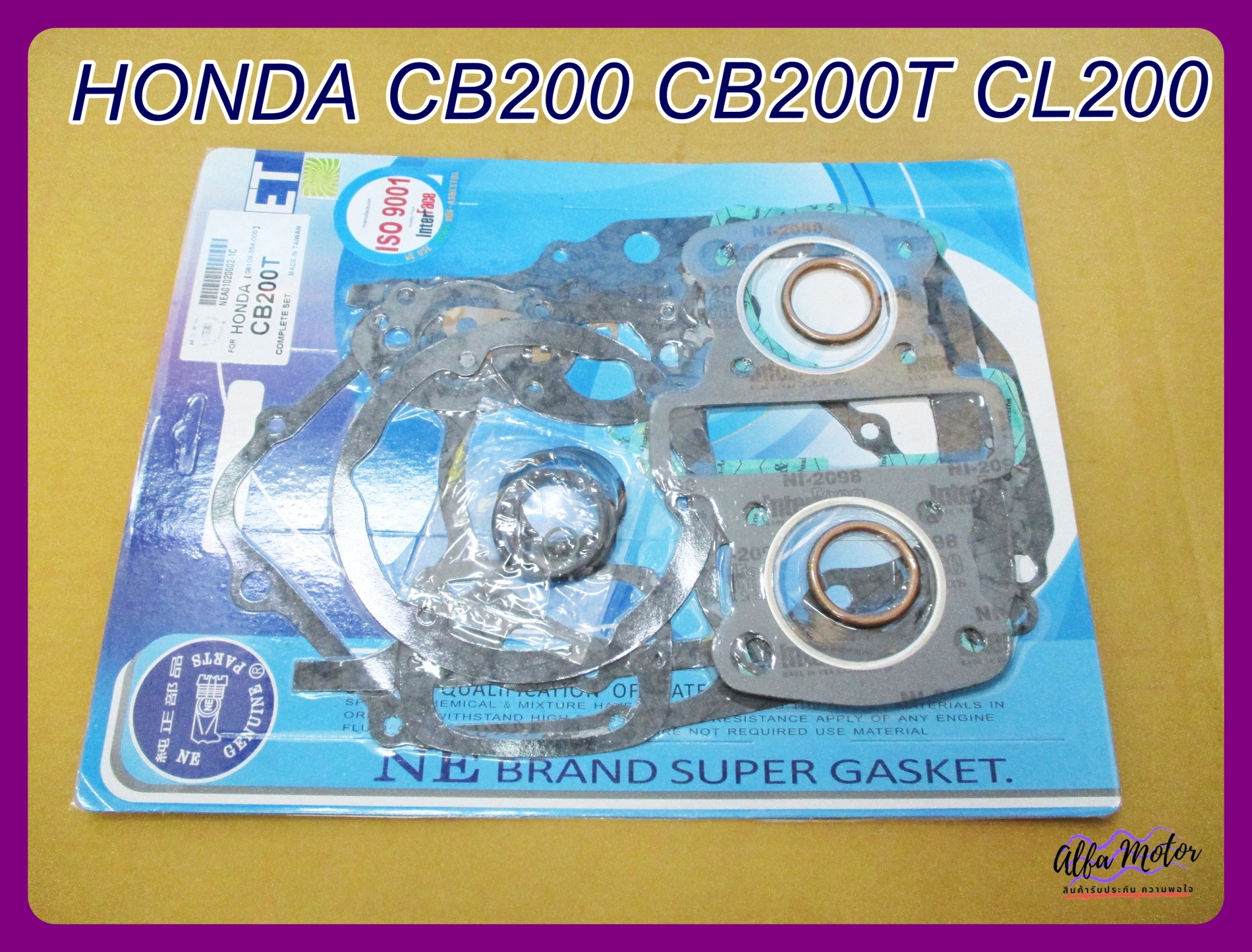 HONDA CB200 CB200T CL200 year 19741976 ENGINE GASKET COMPLETE SET "ISO