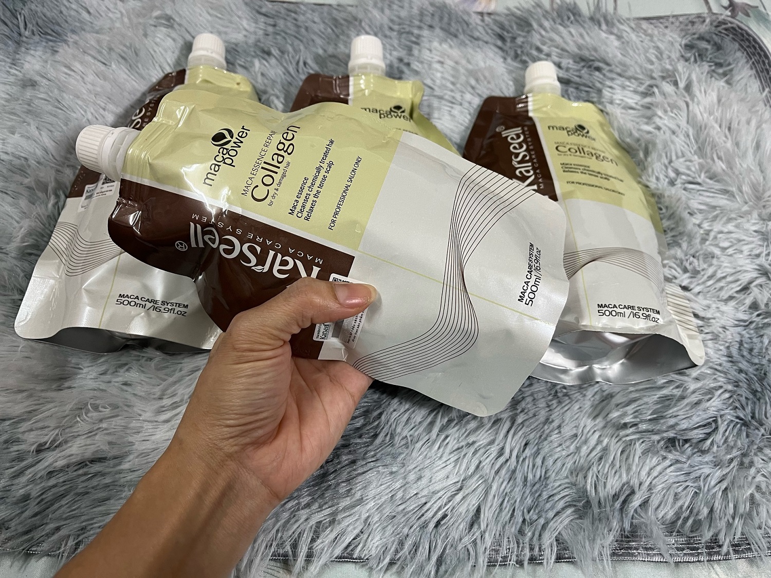 Kem hấp ủ phục hồi tóc mềm mượt collagen 500ml