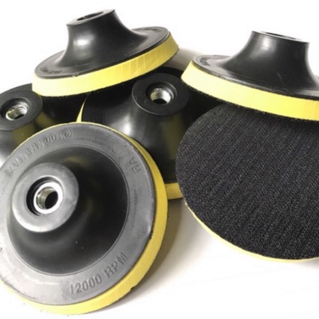 đế đĩa chà nhám tự dính 100mm lỗ trục 10mm