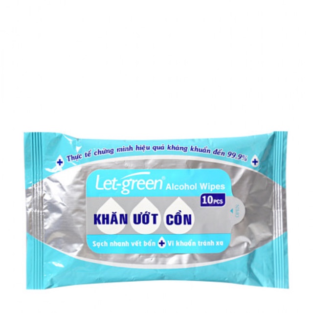 Khăn ướt cồn Letgreen 10 miếng