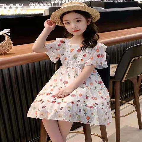 Angugu girls' chiffon dress new summer princess thin summer dress for children 3 to 4 to 5 to 6 to 7 to 8 to 9 to 10 to 11 to 12 year old blouses t shirt for teens terno sale